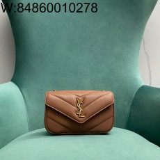 Pomegrante 생로랑 램스킨 소재 LOULOU 루루 토이 미니 821749 20*12*5cm 적갈색