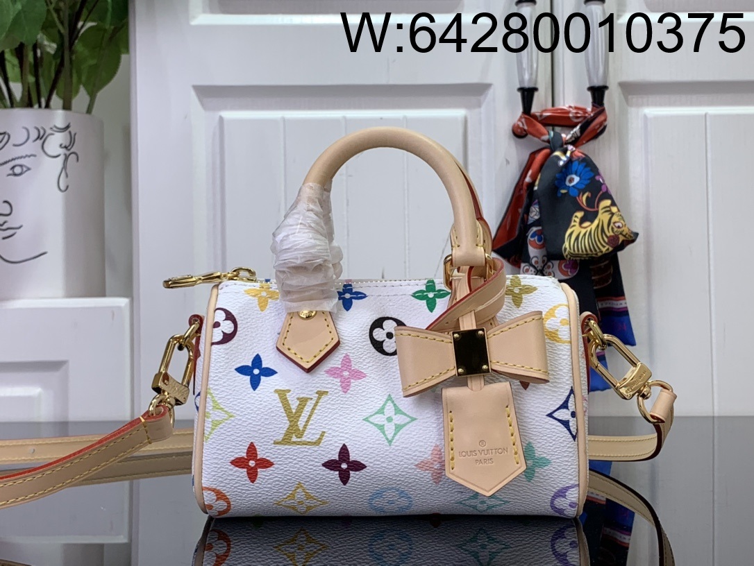 [88factory] 루이비통 X 무라카미 타카시 나노 스피디 멀티컬러 블랑 16*11*9cm M13391 