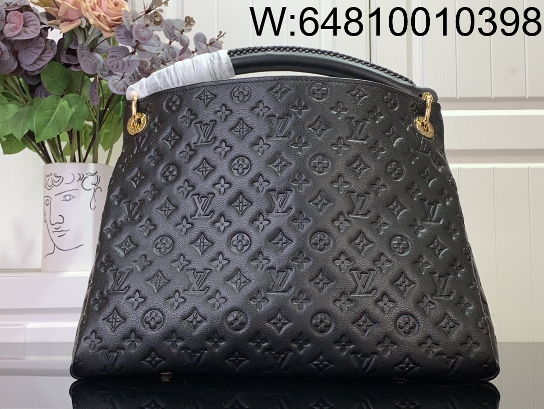 [88factory] 루이비통 앗치 숄더백 47*32*22cm M41066 미디엄 블랙 베이지 LOUIS VUITTON