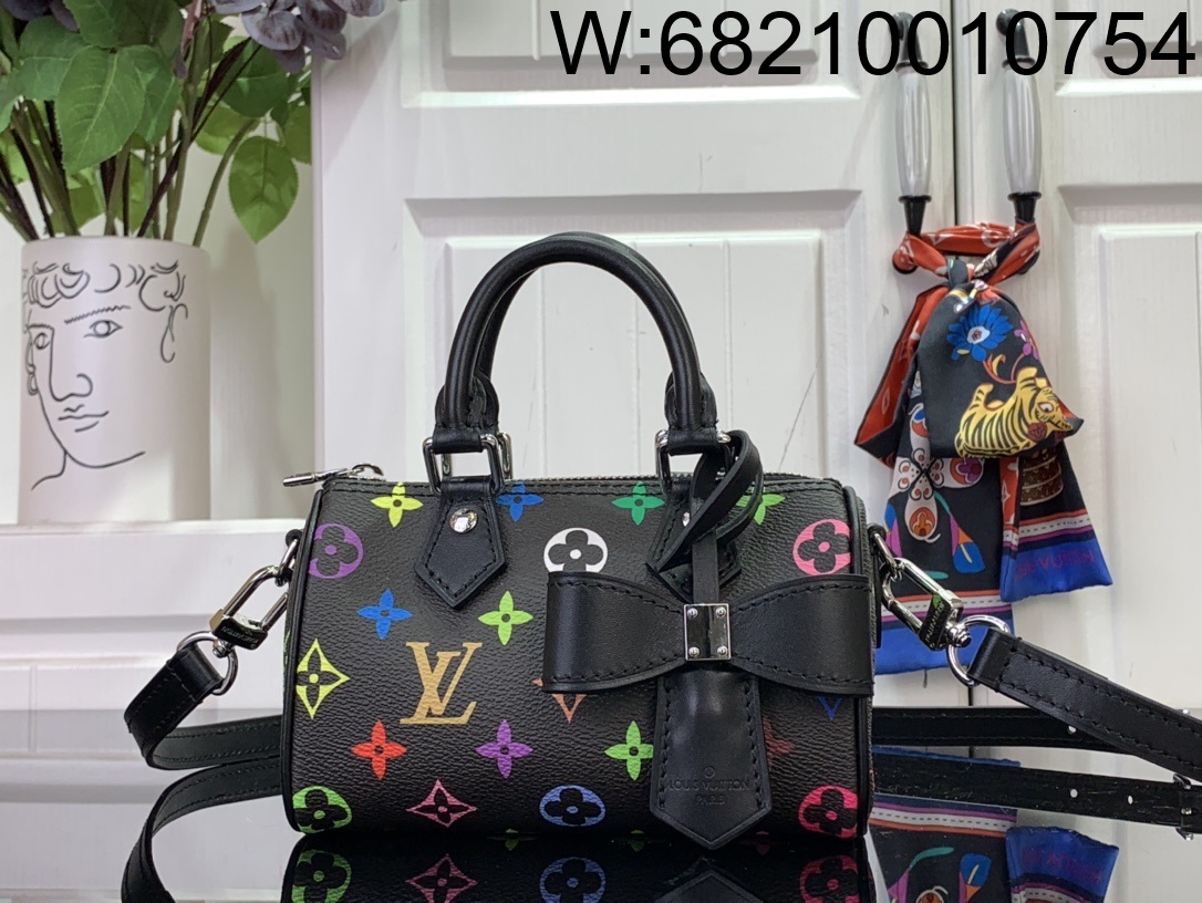 [88factory] 루이비통 X 무라카미 타카시 나노 스피디 멀티컬러 누아 16*11*9cm M13406 