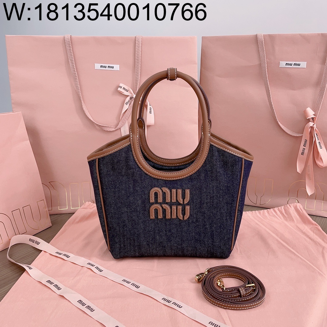 [JHL] 미우미우 아이비 데님 백 5BG288 22*14*11cm 