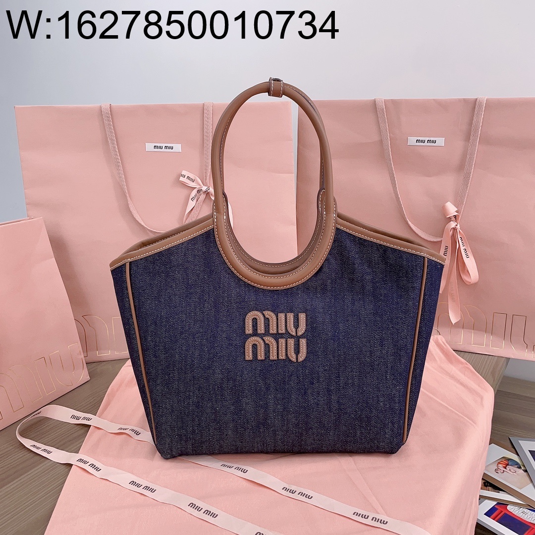 [JHL] 미우미우 아이비 데님 백 5BG281 28*26*12.5cm 