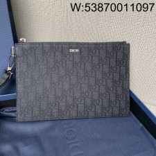 [JHL] 디올 A5 파우치 블랙 디올 오블리크 자카드 26.5*17.5cm 2ESCA338YSE-H03E 