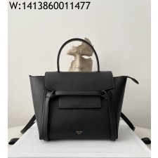 black frame 공장 셀린느 그레인드 카프스킨 마이크로 벨트백 블랙 20*20*10cm 189003 