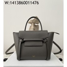 black frame 공장 셀린느 그레인드 카프스킨 마이크로 벨트백 다크 그레이 20*20*10cm 189003
