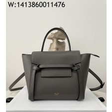 black frame 공장 셀린느 그레인드 카프스킨 마이크로 벨트백 다크 그레이 20*20*10cm 189003
