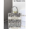 [JHL] 디올 스몰 디올 북 토트 D 플로럴 자수 멀티컬러 26.5*21*14cm 골드 
