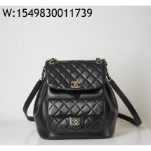 [JD] 샤넬 라지 백팩 카프스킨 골드 메탈 블랙 듀마 25*22*18cm 