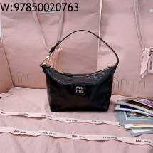 [JHL] 미우미우 나플락 페이던트 가죽 파우치 블랙 5NE841 19*25.5*14cm