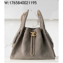 [JD] 샤넬 25 스몰 핸드백  금장 스웨이드 골드 메탈 그레이 30*26*14cm 