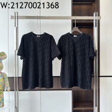 V공장 디올 오블리크 각인 반팔티 블랙