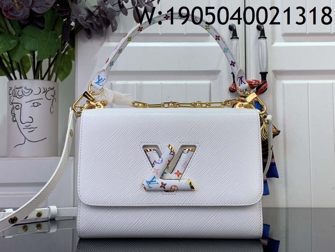 [88factory] 루이비통 LV X TM 트위스트 슬림 백 미디엄 M13243 16*8*23cm 화이트