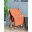 AGG 에르메스 말 Cheval Cabriolet 플래드 담요 140*180cm 오랜지