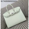 [장인의집] 에르메스 버킨 25 은장 연그린 epsom