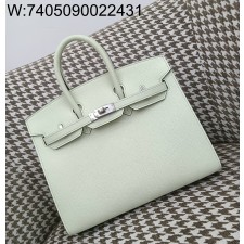 [장인의집] 에르메스 버킨 25 은장 연그린 epsom