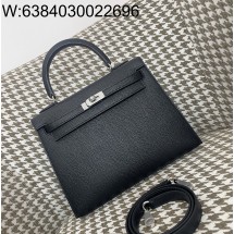 [장인의집] 에르메스 켈리 25 은장 블랙 epsom