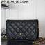 [JD] 샤넬 클래식 체인 지갑 그레인드 카프스킨 골드 메탈 24K 19cm 블랙 WOC