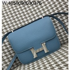 [장인의집] 에르메스 콘스탄스 19 은장 데님 블루 epsom