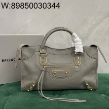 [dxg] 발렌시아가 르 시티 라지 백 38*24*16cm 그레이 샤이니 골드 장식 