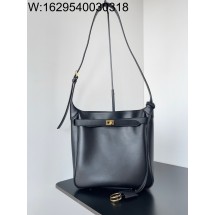 [dxg] 발렌시아가 벨 에어 스몰 호보백 25.9*26.9*9.9cm 블랙 빈티지 골드 장식 