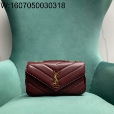 Pomegrante 생로랑 MATELASSE 램스킨 소재의 LOULOU 루루 스몰백 801437 24*14*6cm 와인