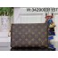 [88factory] 루이비통 키 파우치 클러치 M13560 15.5*1*24cm 브라운 미디엄