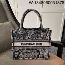 [엔젤] 디올 스몰 북 토트백 트왈 드 주이 자수 26.5*22*14cm 블루 화이트