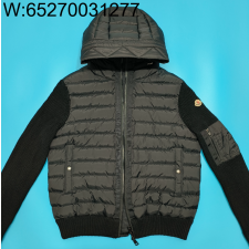 탑몽X 몽클레어 Hooded Cardigan 이음 패딩 블랙