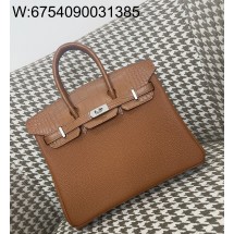 [장인의집] 에르메스 버킨 25 브라운 은장 togo 타치 이음
