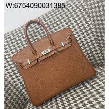[장인의집] 에르메스 버킨 25 브라운 은장 togo 타치 이음