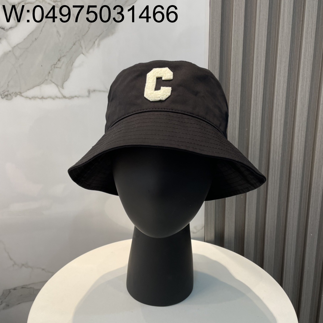 AGG 셀린느 C 이니셜 모자 버킷햇 블랙