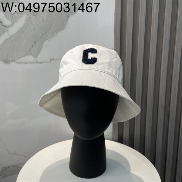 AGG 셀린느 C 이니셜 모자 버킷햇 화이트