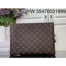 [88factory] 루이비통 파우치 모노그램 클러치 33*23.5*1cm M13561 브라운