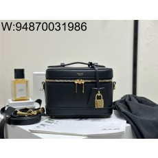 백경 셀린느 배니티 내츄럴 카프스킨 백 블랙 18*12*18cm 119463
