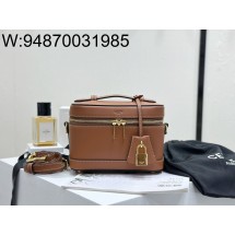 백경 셀린느 배니티 내츄럴 카프스킨 백 브라운 18*12*18cm 119463
