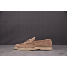 【NEW BQ】로로 피아나 썸머 참 워크 스웨이드 카프스킨 샌드 스톤FAE5444D044