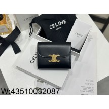 백경 셀린느 트리옹프 플랩 반지갑 10D783 10.5*8.5*4cm 블랙