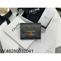 백경 셀린느 트리옹프 플랩 반지갑 10D782 10.5*8.5*4cm 올 오버 로고
