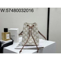 백경 셀린느 마이크로 세일러 트리옹프 캔버스 10M742 13.5*17.5*11cm 화이트 스몰