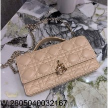[엔젤] 디올 미스 디올 미니백 까나쥬 램스킨 S0980 21*11.5*4.5cm 베이지
