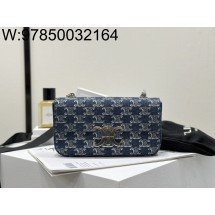 백경 셀린느 트리옹프 데님 클로드 체인 숄더백 20.5*11.5*4cm 197993