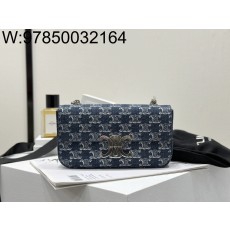 백경 셀린느 트리옹프 데님 클로드 체인 숄더백 20.5*11.5*4cm 197993