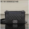[JD] 샤넬 보이 샤넬 스몰 플랩백 그레인드 카프스킨 골드 메탈 블랙 12*20*8.5cm 