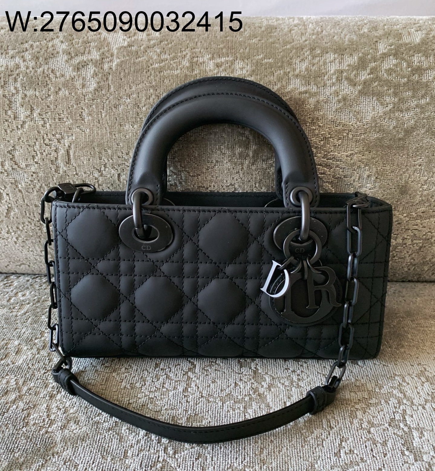 [엔젤] 디올 스몰 레이디백 디조이백 까나쥬 체인 22*11.5*6cm 무광 블랙