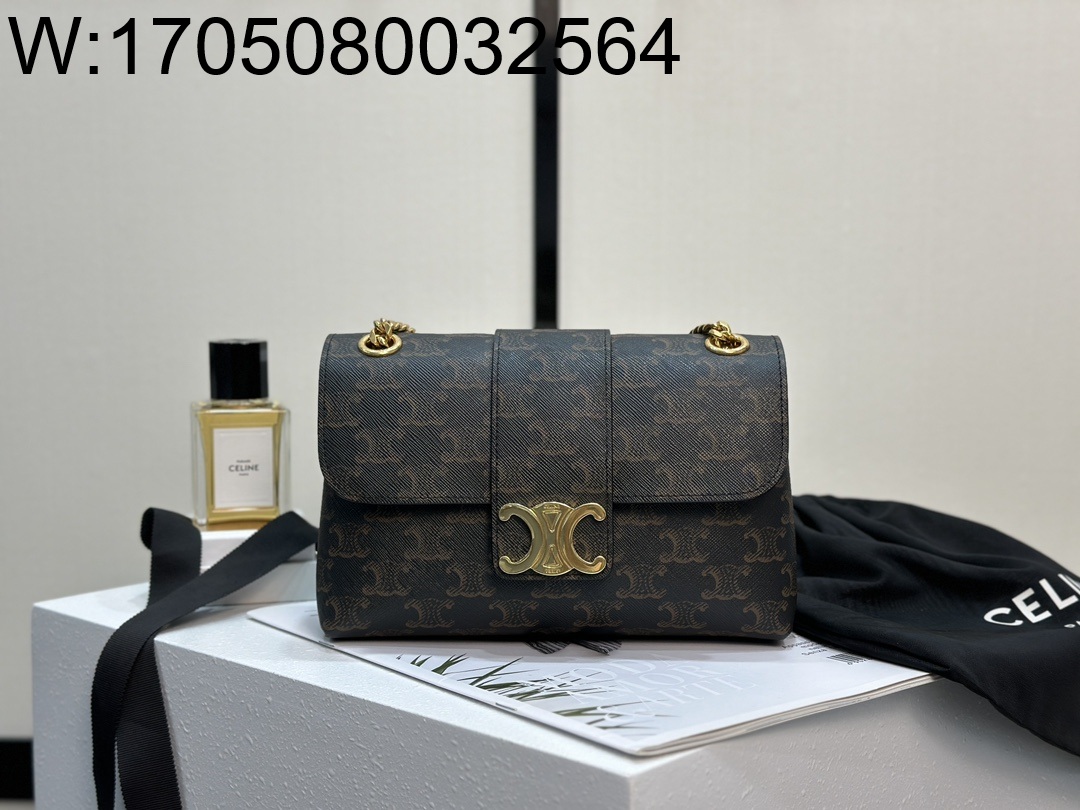 백경 셀린느 트리옹프 캔버스 틴 빅투아르백 탄23.5*14*8cm 116592 스몰