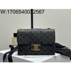 백경 셀린느 트리옹프 캔버스 미디움 빅투아르백 탠 25*15*8cm 115852 