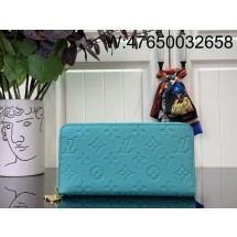 [88factory] 루이비통 LV x TM 슈즈 지퍼 장지갑 M13618 19.5*10.5*2.5cm 스카이 블루