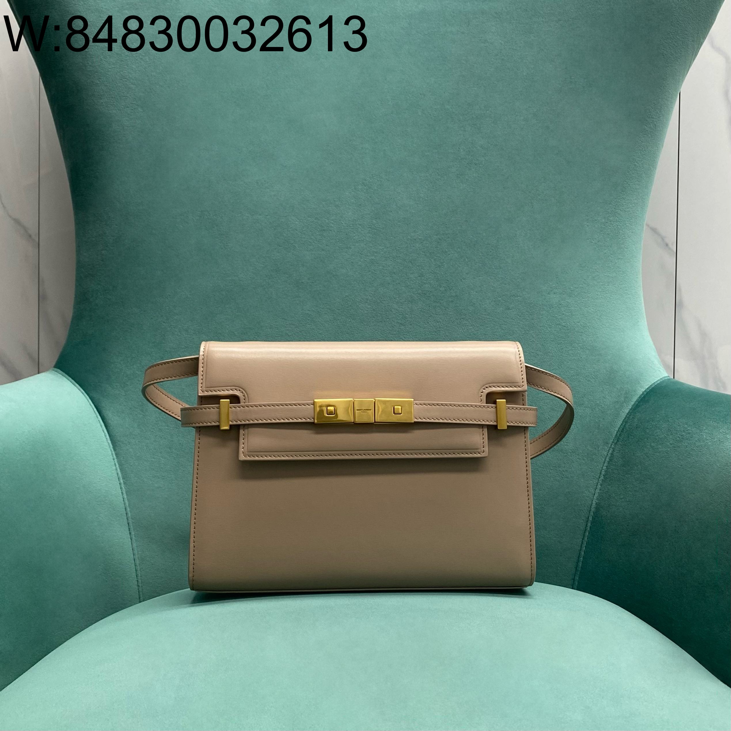 Pomegrante 생로랑 맨하탄 스몰 MANHATTAN 인 박스 675626 24*6.5*17cm 라이트 갈색