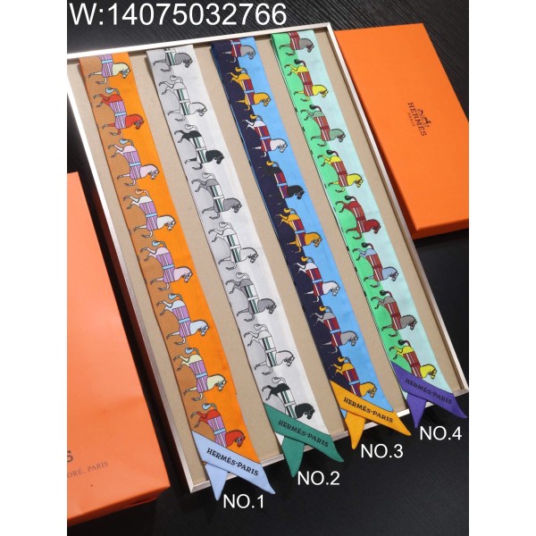 AGG 에르메스  rocabar twilly 트윌리 스카프 4컬러 5*86cm