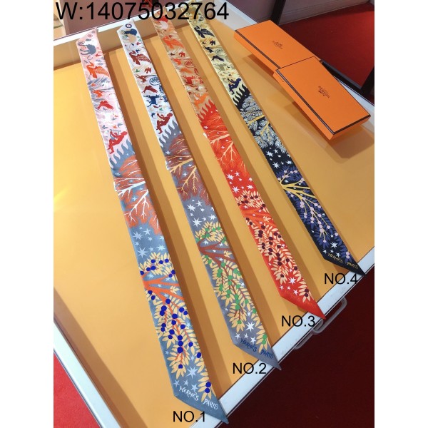 AGG 에르메스 동물 트윌리 스카프 4컬러 5*86cm